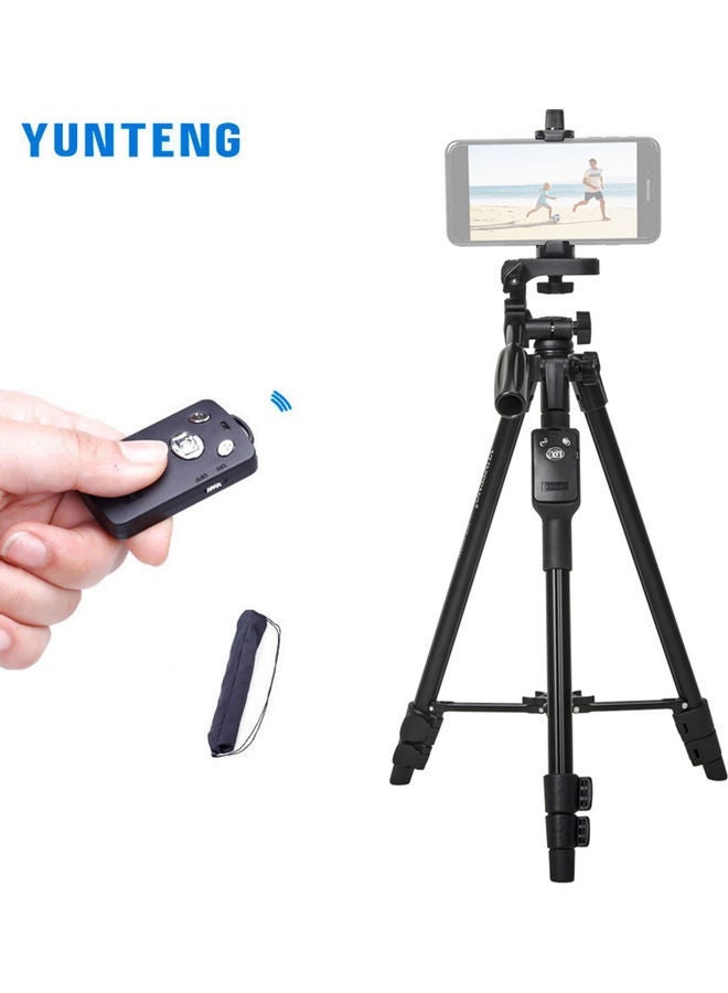 Yunteng حامل ثلاثي القوائم محمول VCT 5208 من سبائك الألمنيوم مدمج وأسود - Image 2